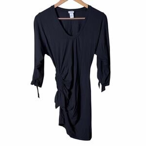 Y2K Cache Asymmetrical Ruched Cold Shoulder Mini Dress Size Small